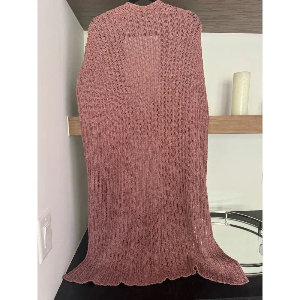 Free People Long Cardigan in a Soft Mauve
